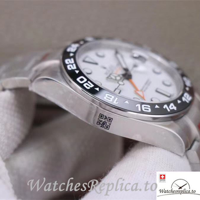 Swiss Rolex Explorer Replica 216570 77210 Stainless steel strap 42MM White Dial - WatchesReplica.is