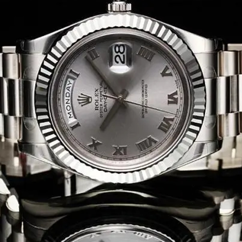 Rolex Day-Date II Silver Dial 218239 - WatchesReplica.is