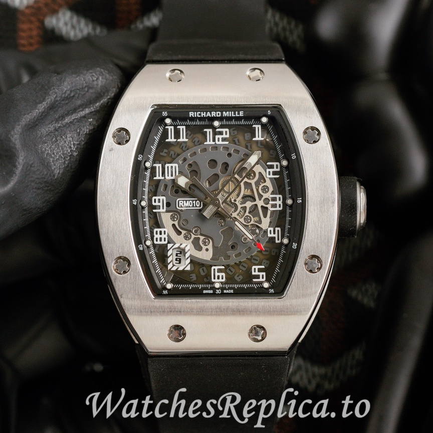 Richard Mille Replica RM010 Rubber strap 49MM - WatchesReplica.is