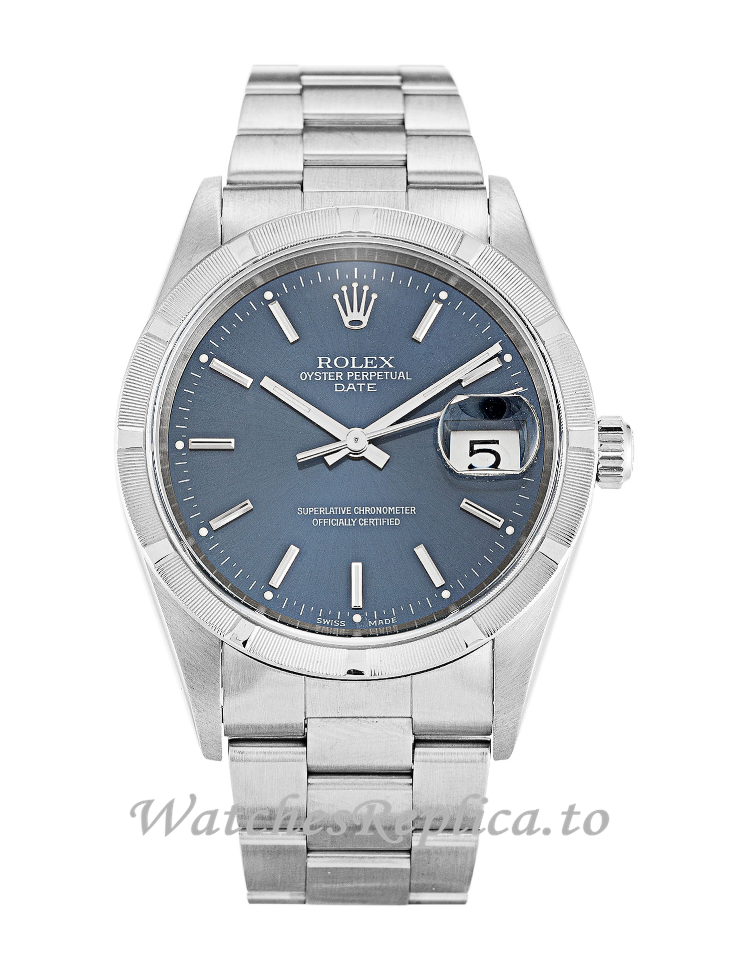 Rolex Oyster Perpetual Date Blue Dial 15210 - WatchesReplica.is