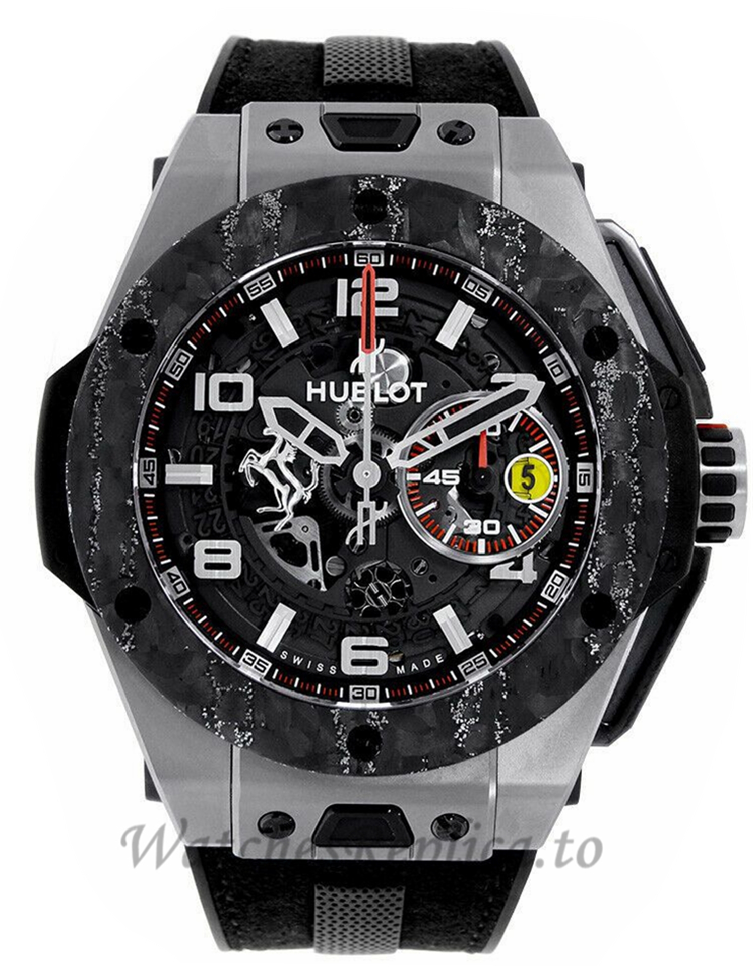 Hublot Replica Big Bang Ferrari Edition Titanium Chronograph 45MM 401.NJ.0123.VR - WatchesReplica.is