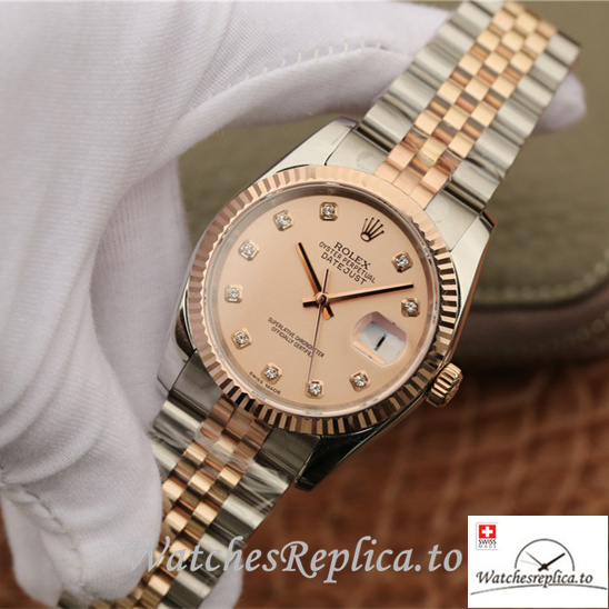 Swiss Rolex Datejust Replica 116231-0057 Stainless steel strap 36MM - WatchesReplica.is