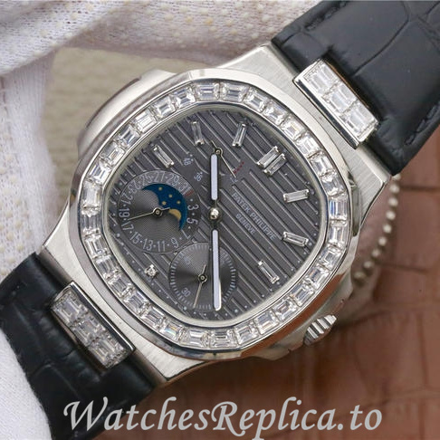 Patek Philippe Replica Nautilus 5712 Leather strap 40MM - WatchesReplica.is