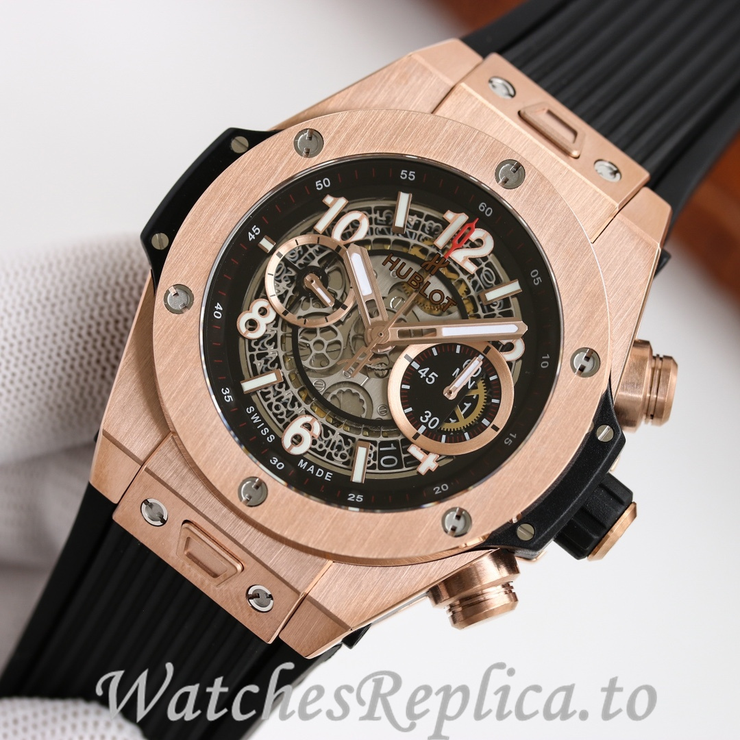 Hublot Replica Big Bang Elemental Material Chronograph v2 Rubber strap 45MM - WatchesReplica.is