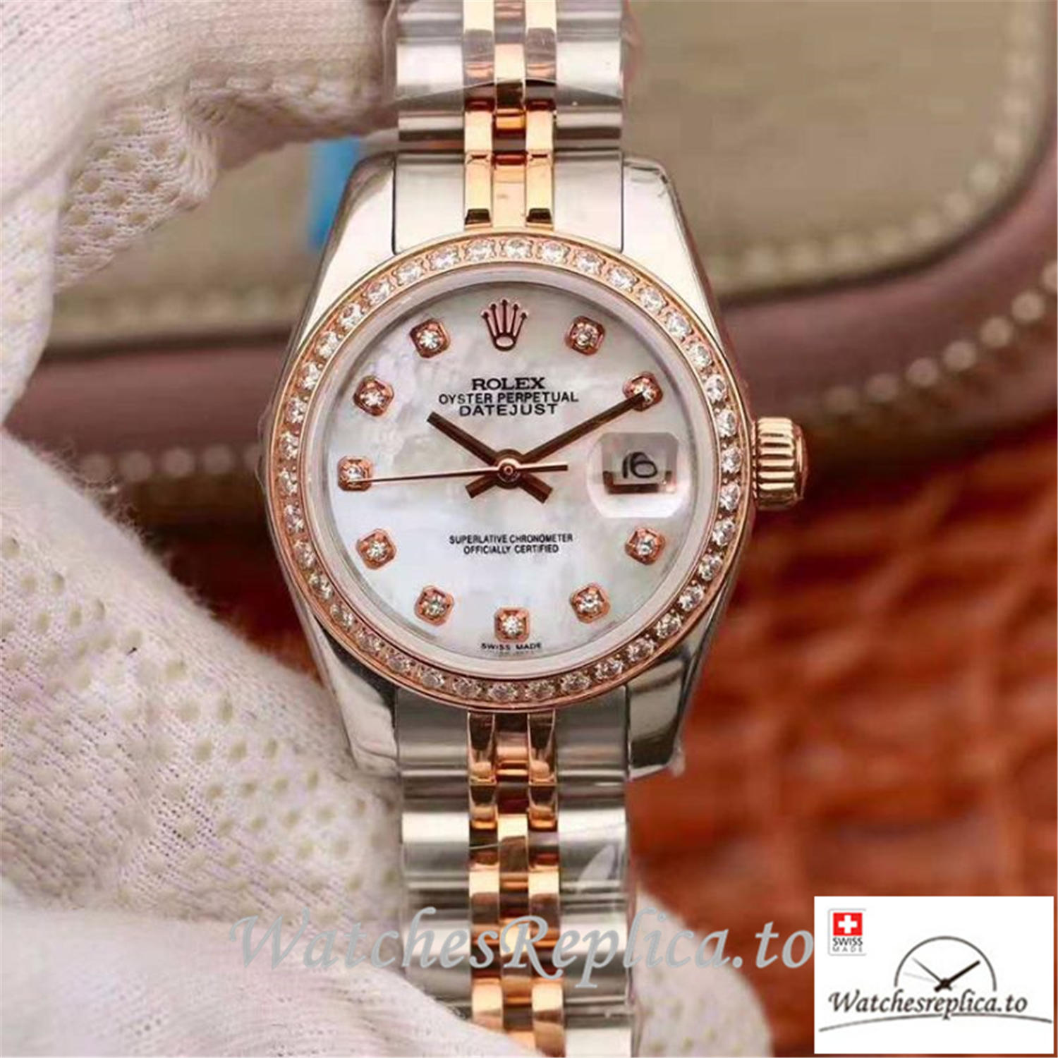 Swiss Rolex Datejust Replica 199867 White Dial 28MM - WatchesReplica.is