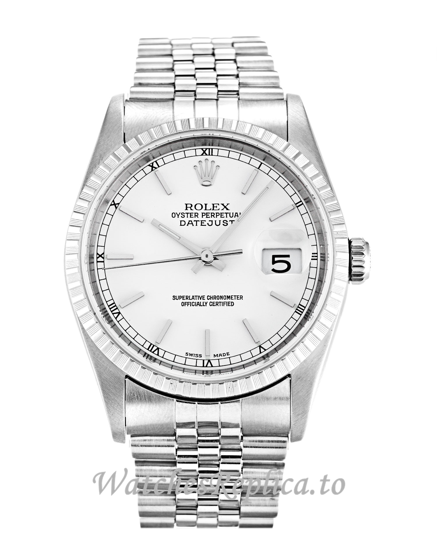 Rolex Datejust White Dial 16220 - WatchesReplica.is