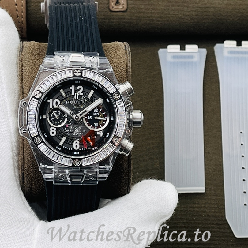 Hublot Replica 411.JX.4802.RT Rubber strap 45MM - WatchesReplica.is