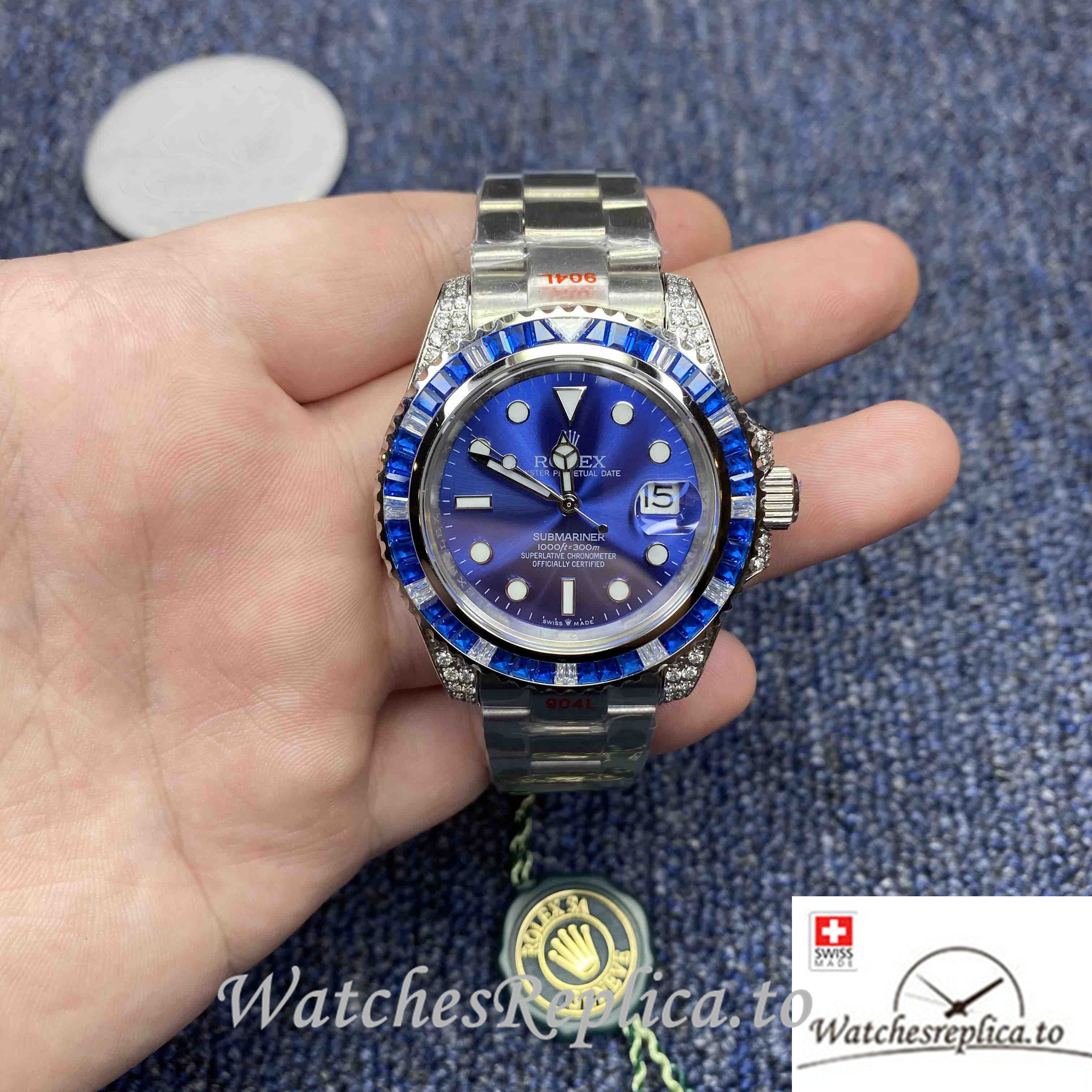 Swiss Rolex Submariner Replica 116659 SABR White Gold strap 40MM - WatchesReplica.is