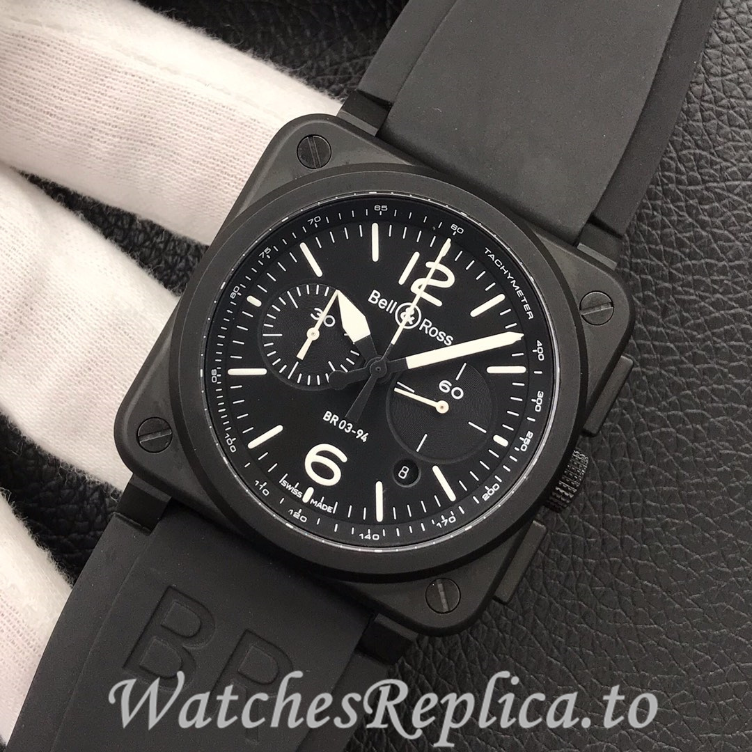 Bell Ross Replica BR 03 BR03-94 Rubber strap 42MM - WatchesReplica.is