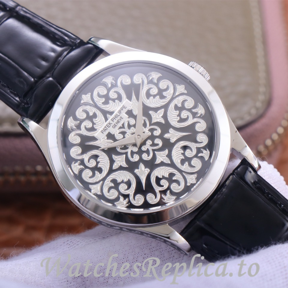Patek Philippe Replica Calatrava 5088 Leather strap 38.6MM - WatchesReplica.is
