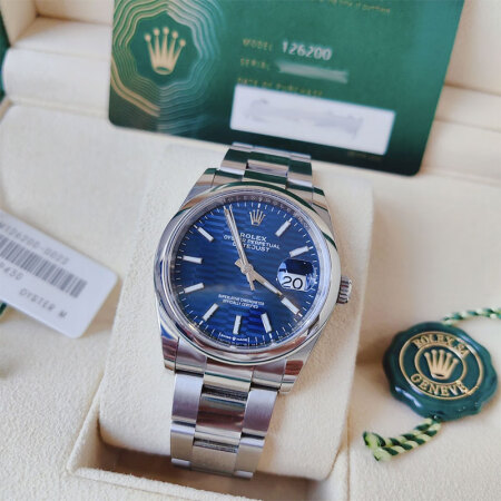 Rolex Datejust 36mm Blue Dial 126200-0022 - WatchesReplica.is