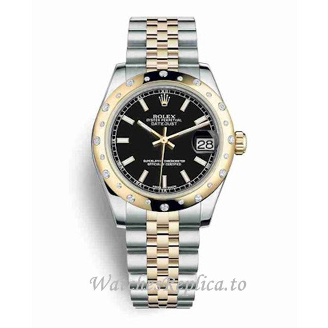 Replica Rolex Datejust m178343-0031 31MM Stainless steel strap Ladies Watch - WatchesReplica.is