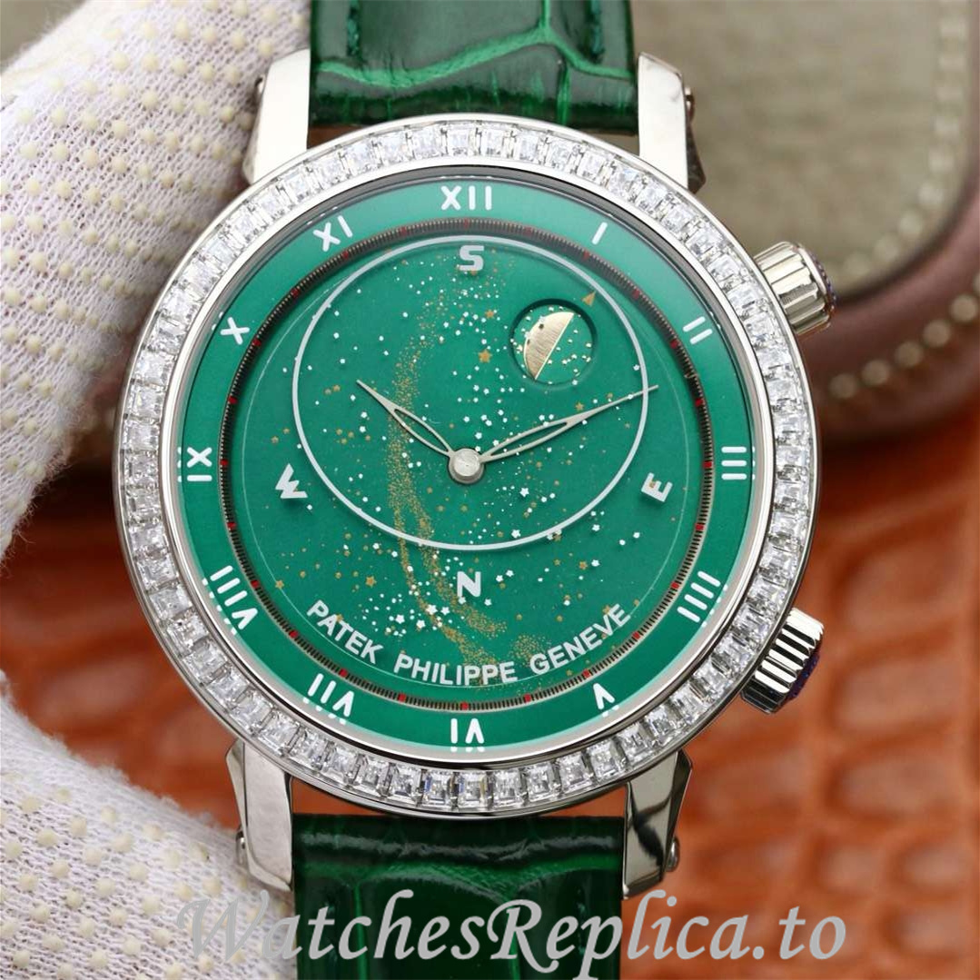 Patek Philippe Replica Complications 5102 Leather strap 43MM - WatchesReplica.is