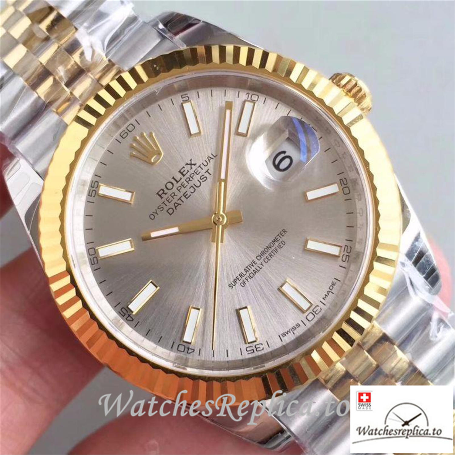 Swiss Rolex Datejust Replica M126333-0004 Silver Dial 41MM - WatchesReplica.is