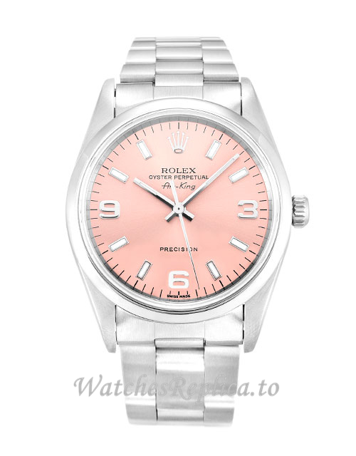 Rolex Air-King Pink Dial 14000 - WatchesReplica.is