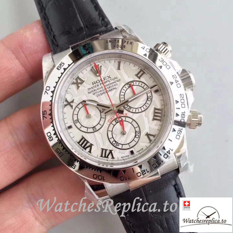 Swiss Rolex Daytona Cosmograph Replica 116520 Roman Markers 40MM - WatchesReplica.is
