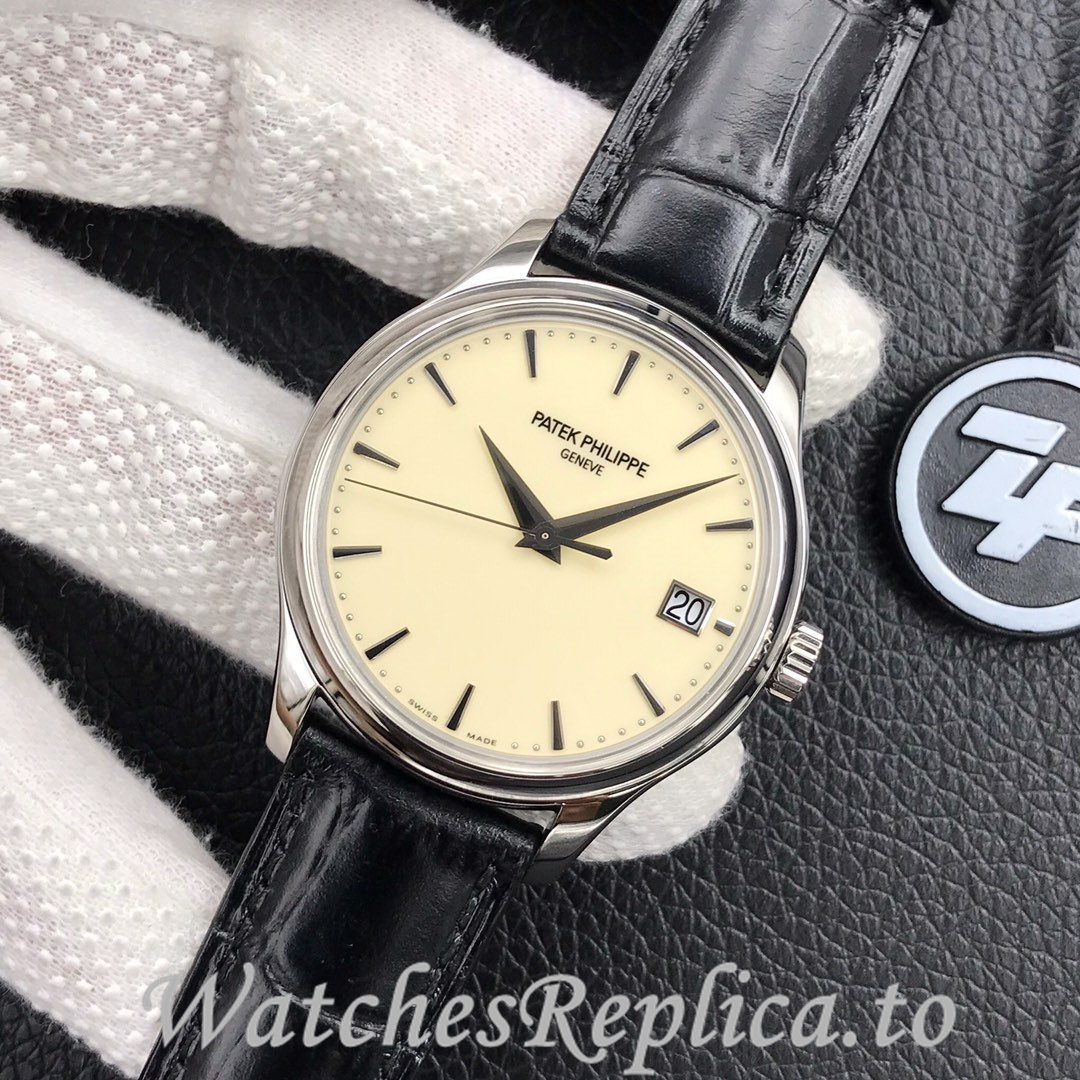 Patek Philippe Replica Calatrava 5227 Leather strap 39MM - WatchesReplica.is