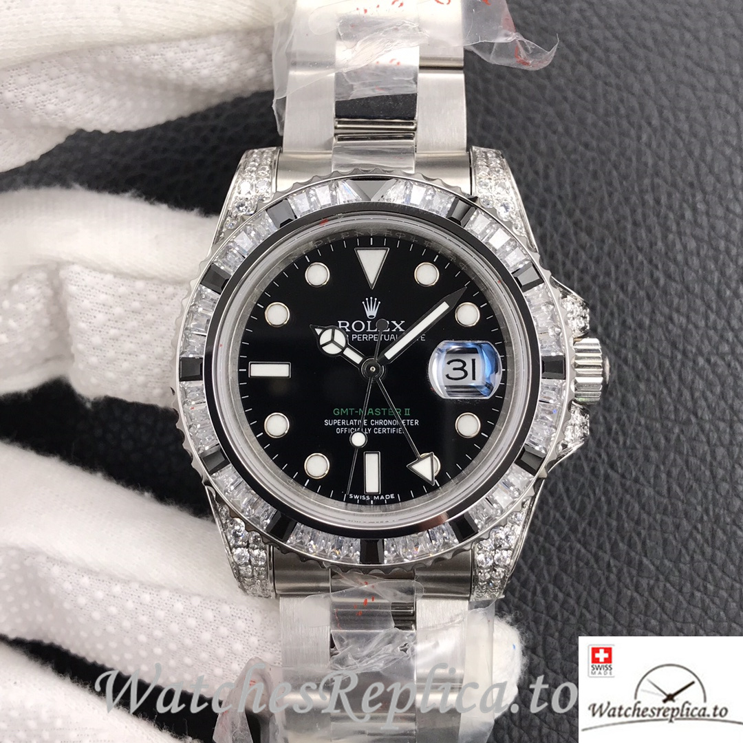 Swiss Rolex GMT-Master Replica 116759 Stainless steel strap 40MM - WatchesReplica.is