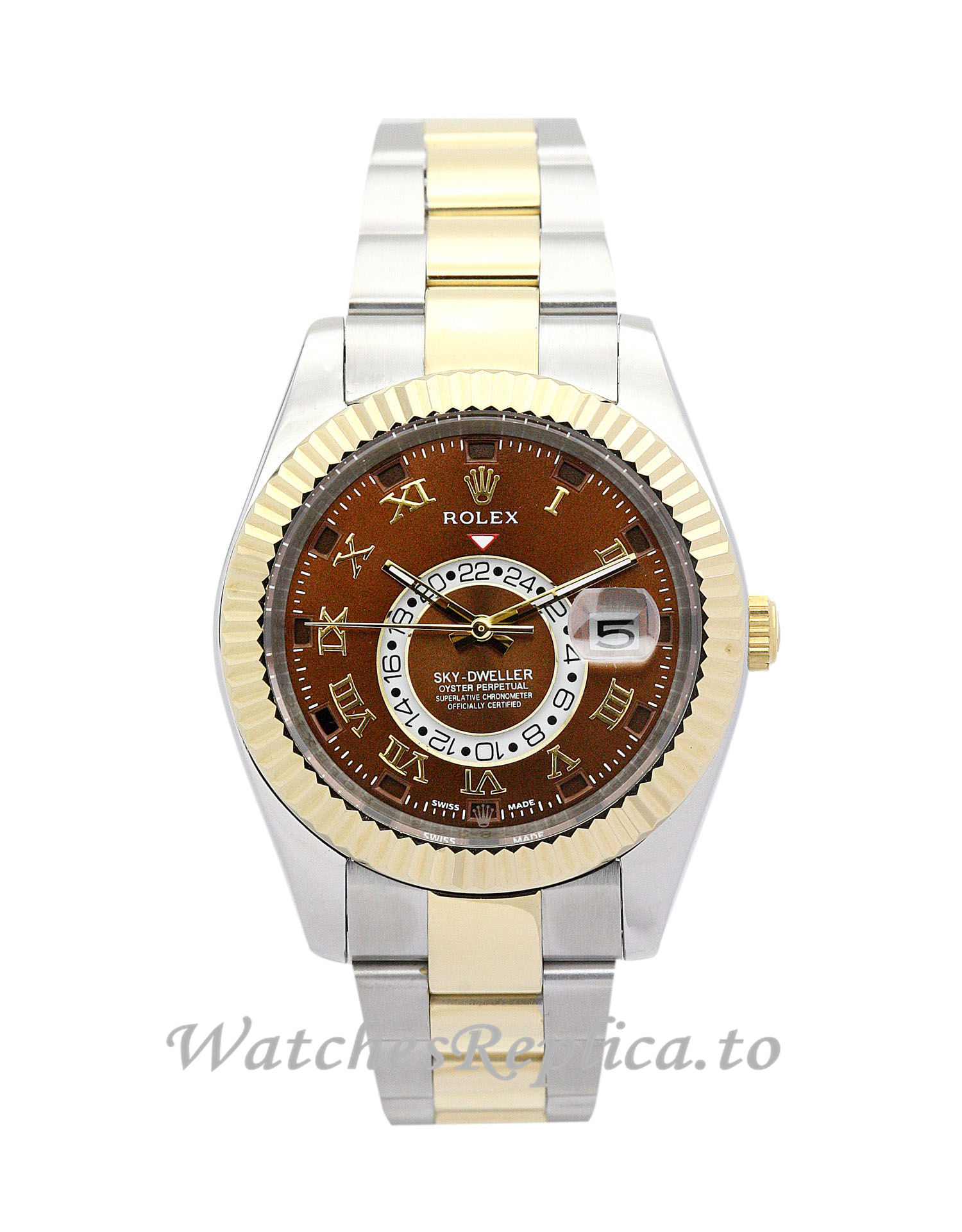 Rolex Sky Dweller Brown Dial 326938 42MM - WatchesReplica.is