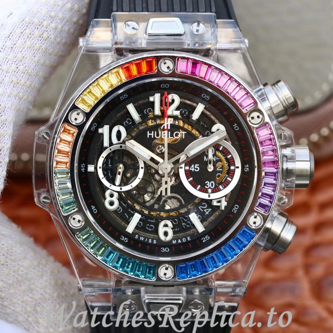 Hublot Replica 411.JX.4802.RT Rubber strap 45MM - WatchesReplica.is