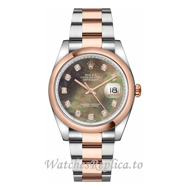 Replica Rolex Datejust 116201-34 36MM Stainless steel strap Mens Watch - WatchesReplica.is