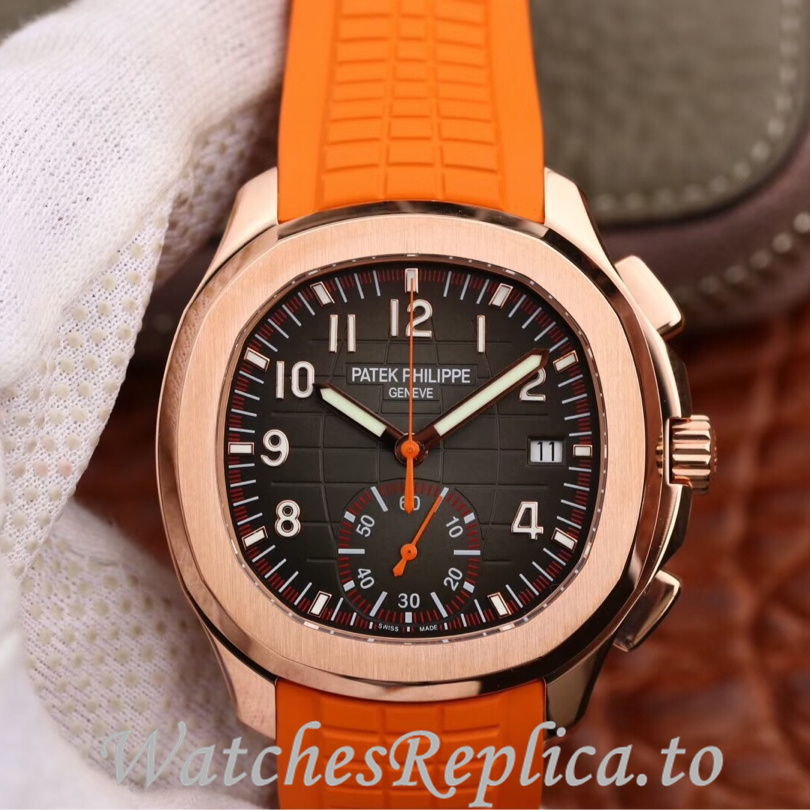 Patek Philippe Replica Aquanaut 5968A-001 Rubber strap 42.2MM - WatchesReplica.is