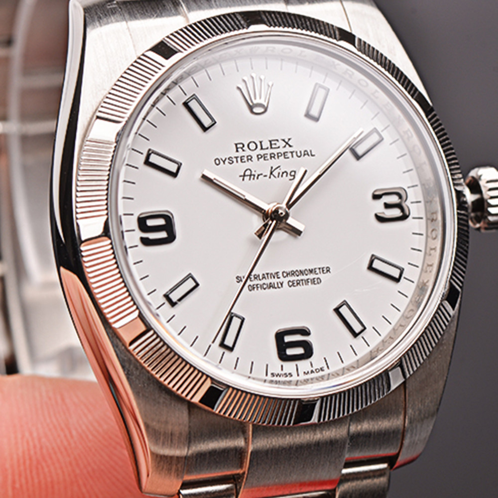 Rolex Air-King White Dial 114210 - WatchesReplica.is
