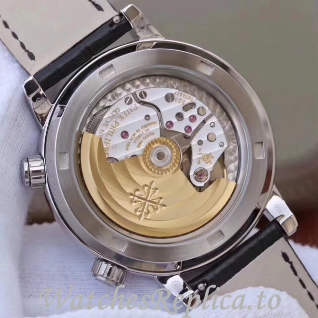 Patek Philippe Replica Complications 6102 Leather strap 44MM - WatchesReplica.is