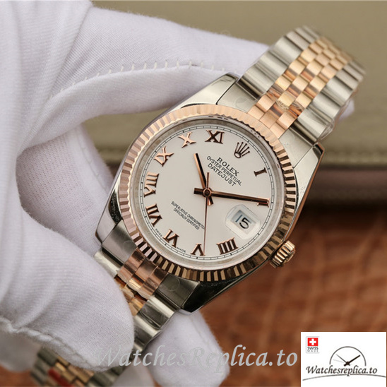 Swiss Rolex Datejust Replica 116231-0084 Stainless steel strap 36MM - WatchesReplica.is