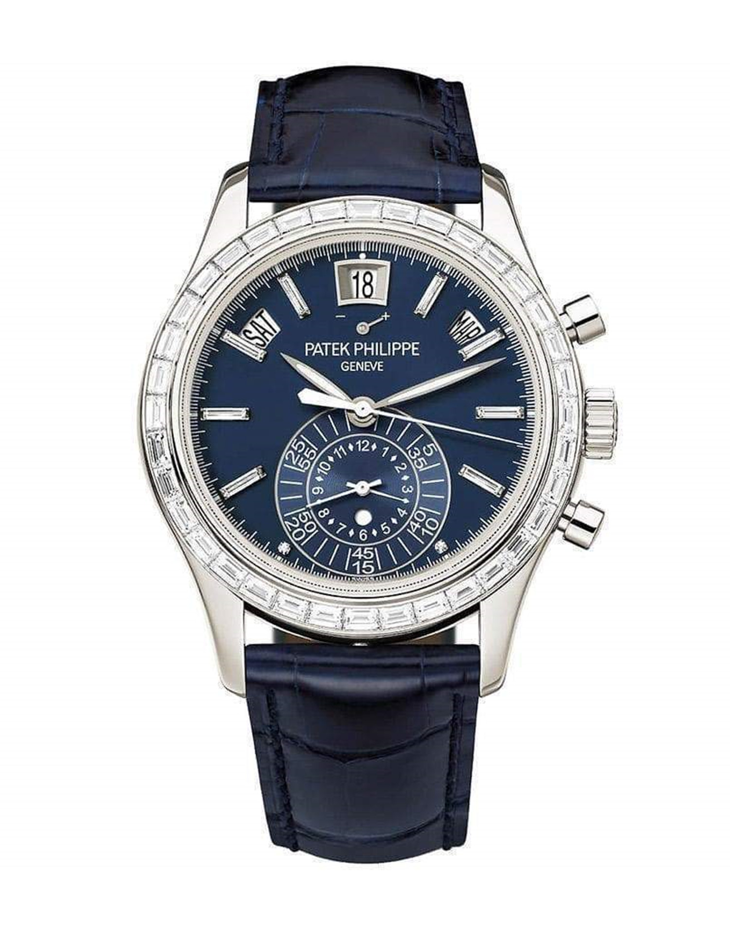 Patek Philippe Annual Calendar 40mm 5961P Blue Dial - WatchesReplica.is