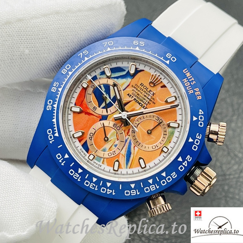 Swiss Rolex Daytona Replica Rubber strap 40MM - WatchesReplica.is