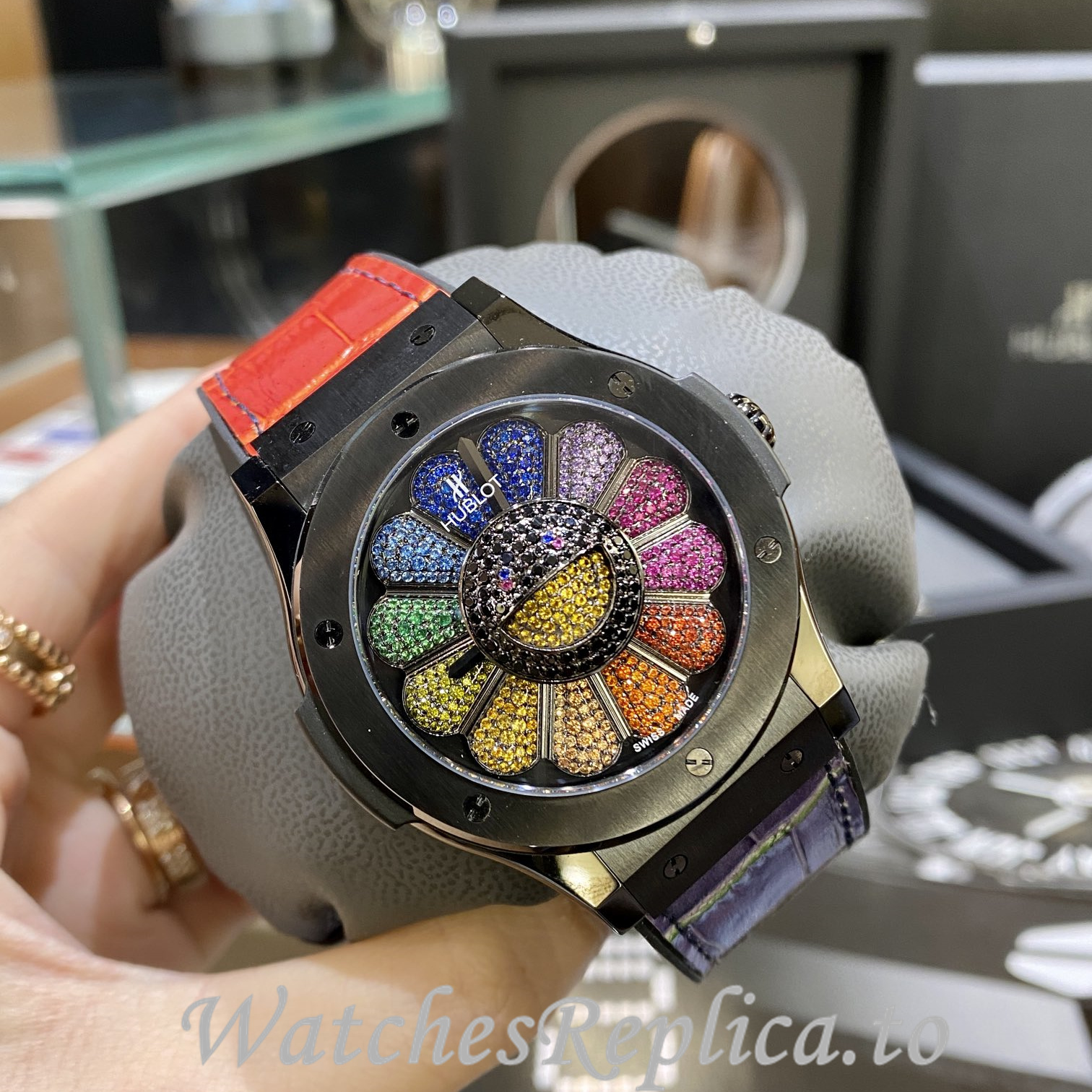 Hublot Replica 507.CX.9000.RX.TAK21 Rubber strap 45MM - WatchesReplica.is