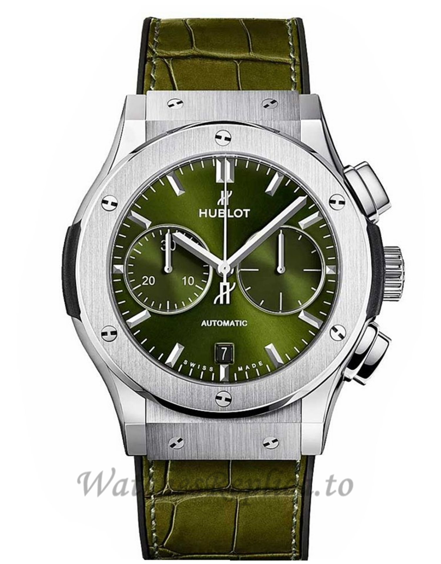 Hublot Classic FusionTitanium Green Quartz Chronograph 45MM Watch 521.NX.8970.LR - WatchesReplica.is