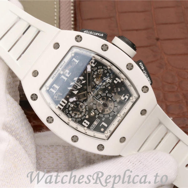 Richard Mille Replica RM011 Rubber strap 50MM - WatchesReplica.is