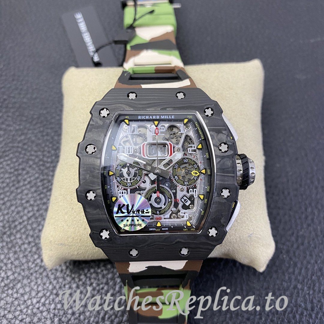Richard Mille Replica RM-011 Rubber strap 50MM - WatchesReplica.is
