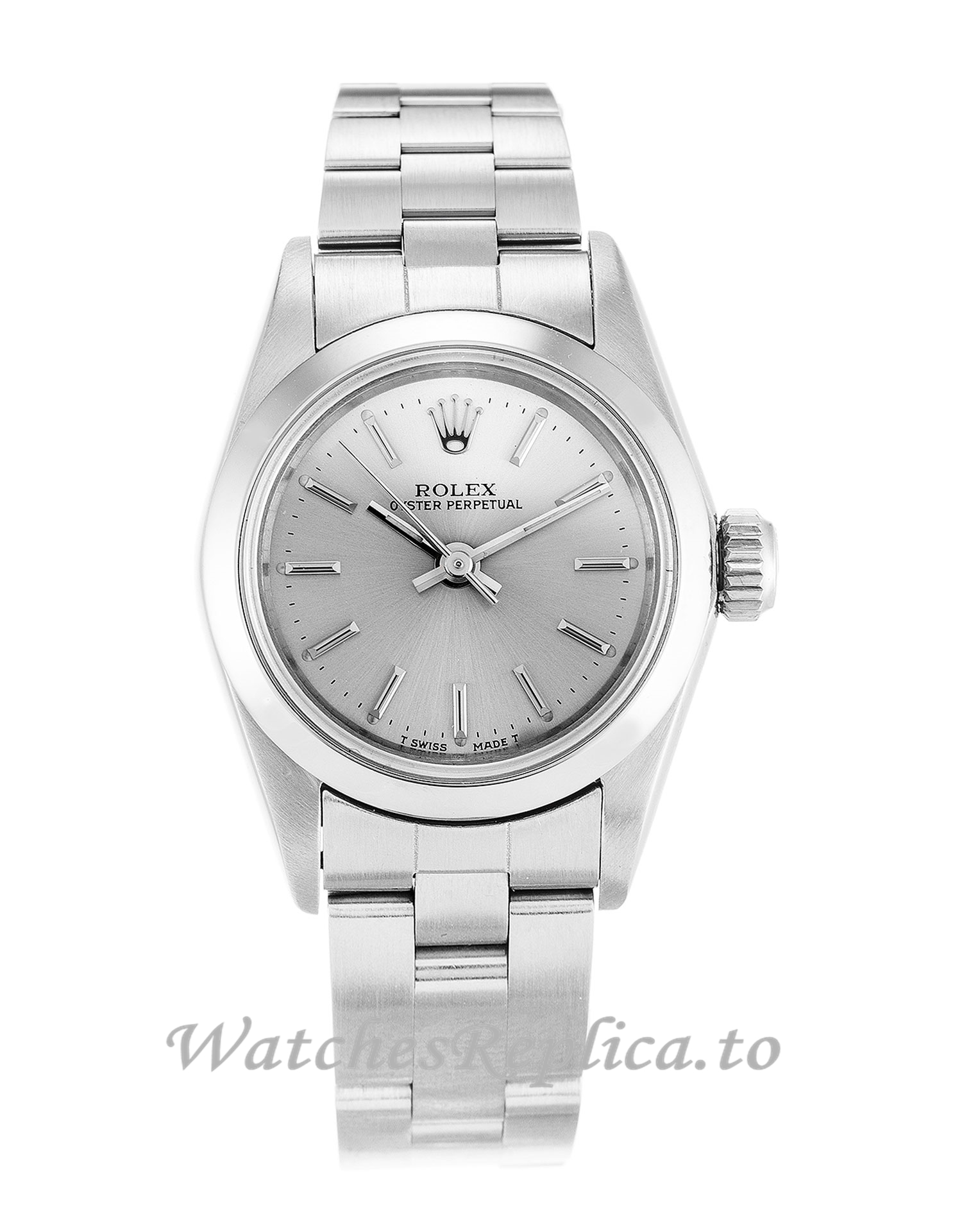 Rolex Lady Oyster Perpetual Silver Dial 67180-26 MM - WatchesReplica.is