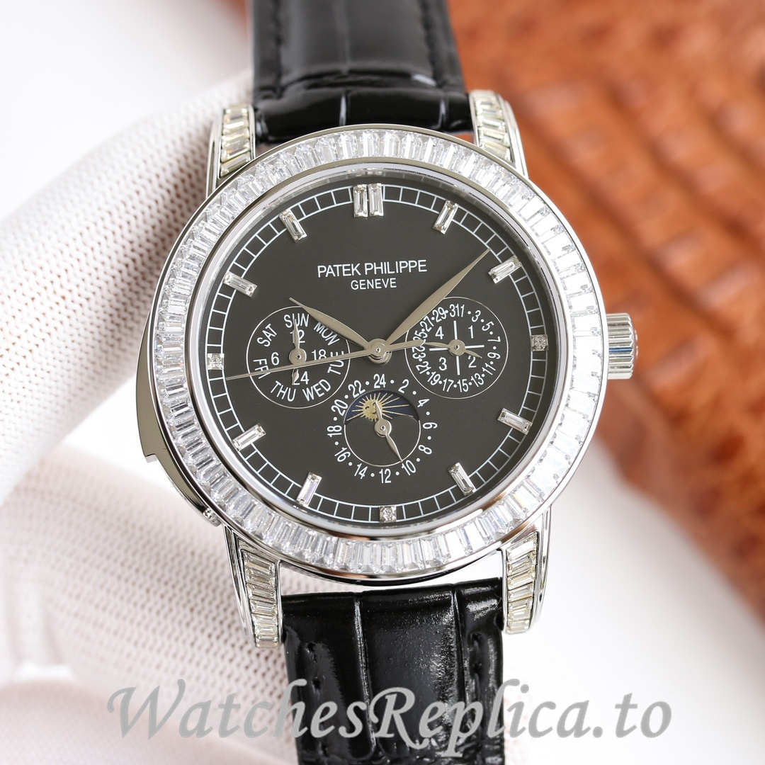 Patek Philippe Replica Complications 5073P Leather strap 42MM - WatchesReplica.is
