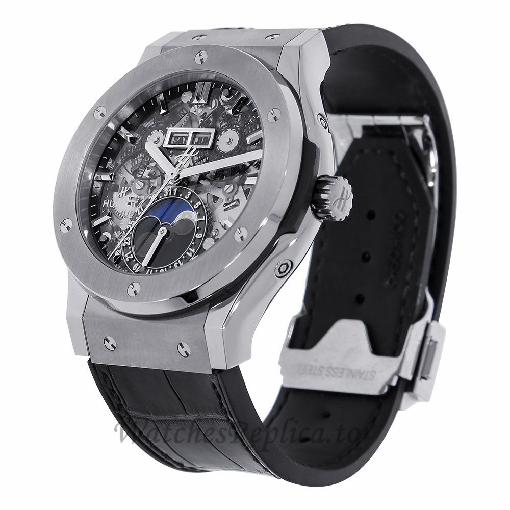 Hublot Replica Classic Fusion Aero Fusion Titanium Moonphase 45MM Watch 517.NX.0170.LR - WatchesReplica.is