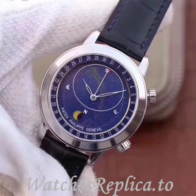 Patek Philippe Replica Complications 6102 Leather strap 44MM - WatchesReplica.is