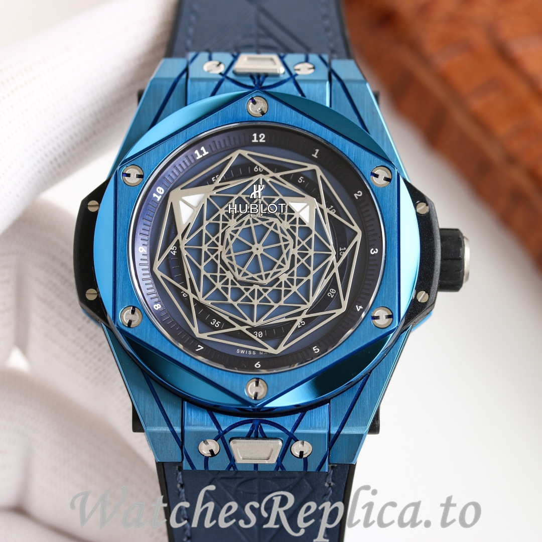 Hublot Replica Big Bang Elemental Material Chronograph v2 Rubber strap 45MM - WatchesReplica.is