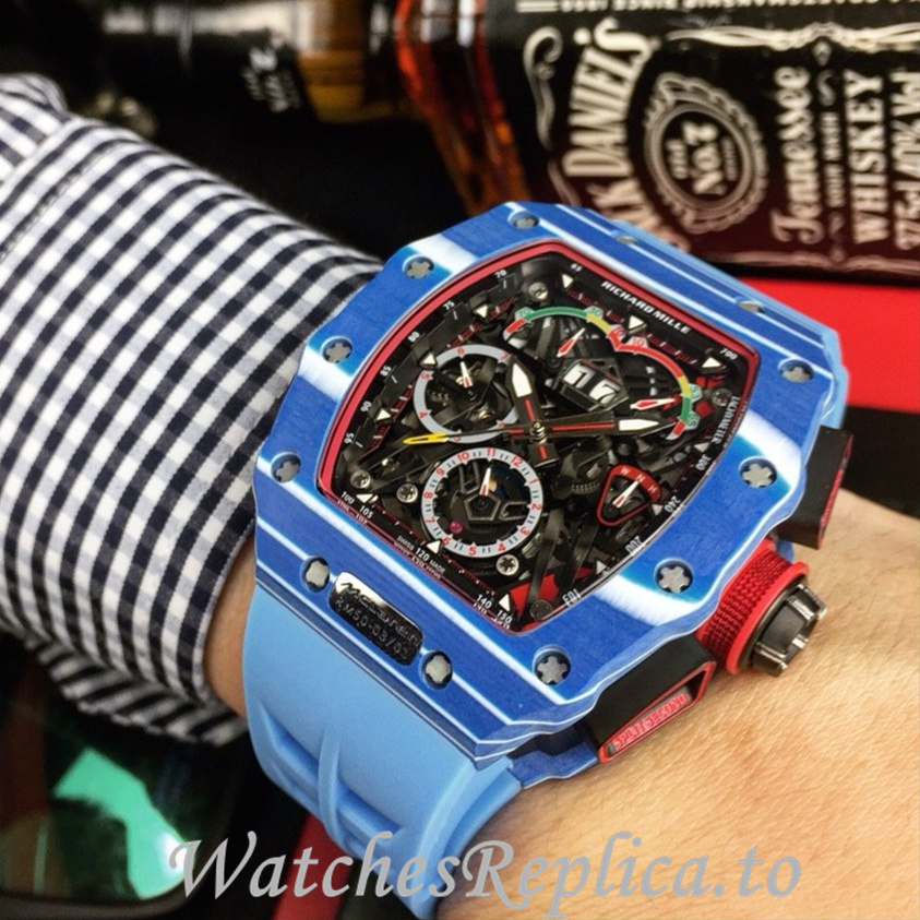 Richard Mille Replica RM011 Rubber strap 50MM - WatchesReplica.is