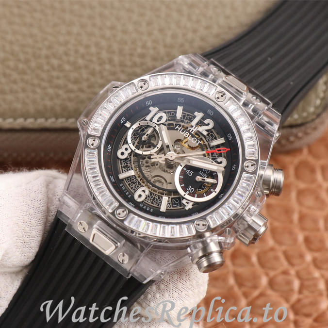 Hublot Replica 411.JX.4802.RT Rubber strap 45MM - WatchesReplica.is