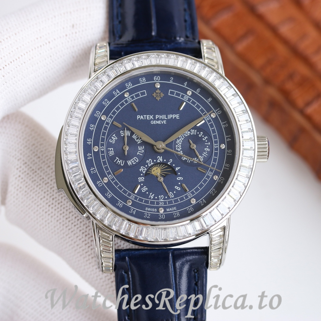 Patek Philippe Replica Complications 5073P Leather strap 42MM - WatchesReplica.is