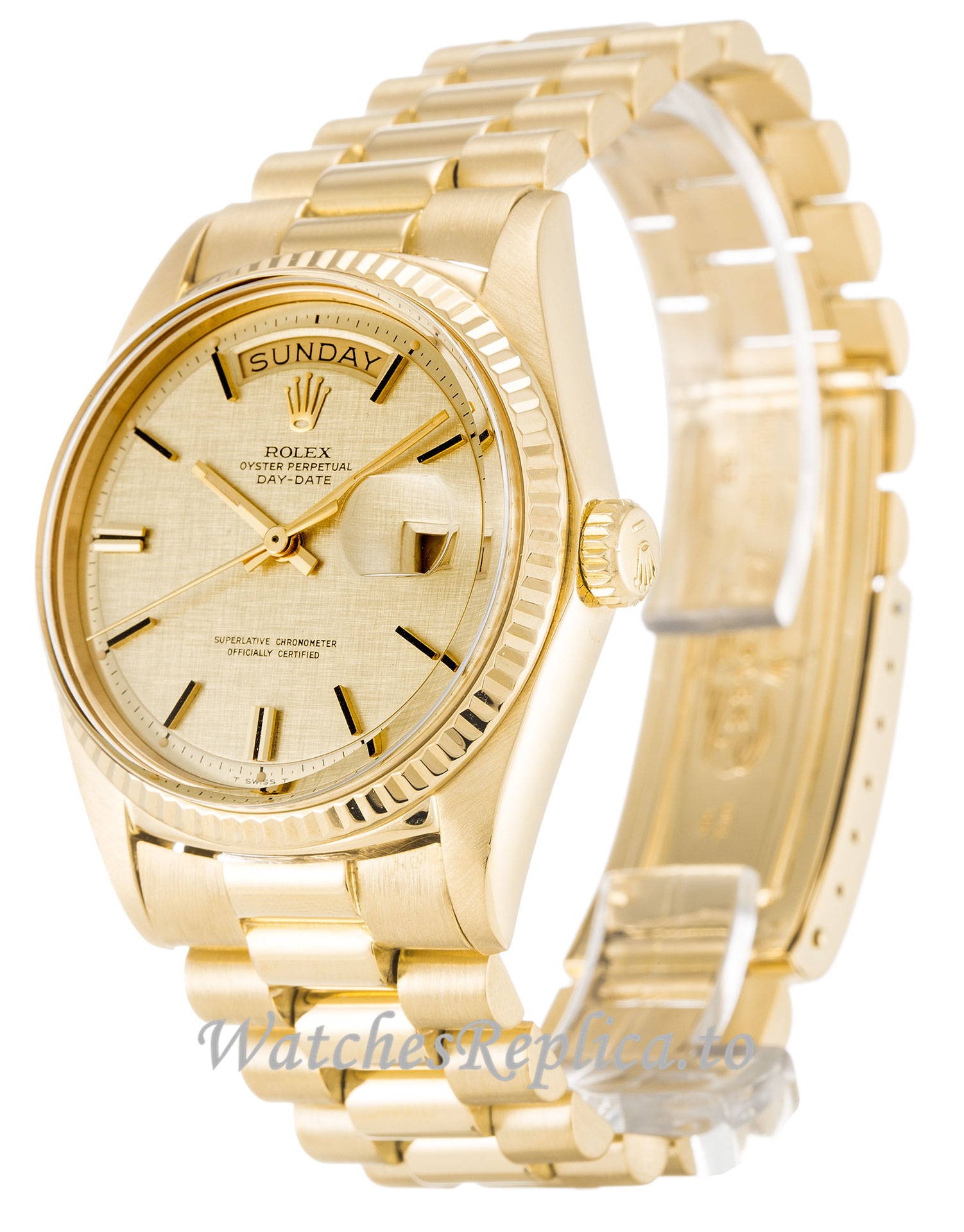 Rolex Day-Date Champagne Dia 1803 - WatchesReplica.is
