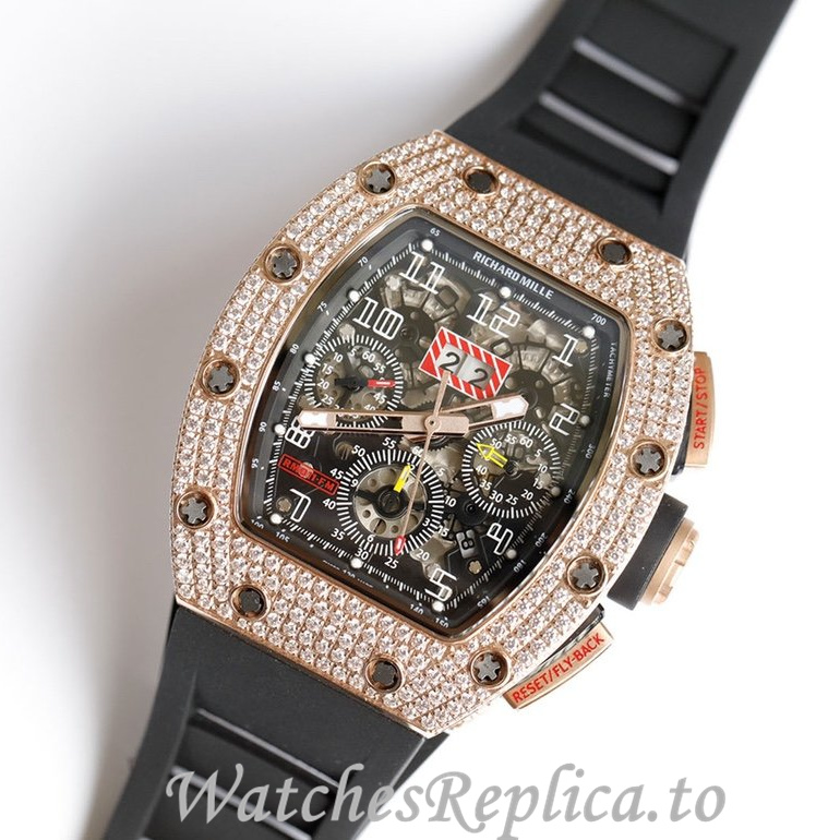Richard Mille Replica RM011 Rubber strap 50MM - WatchesReplica.is