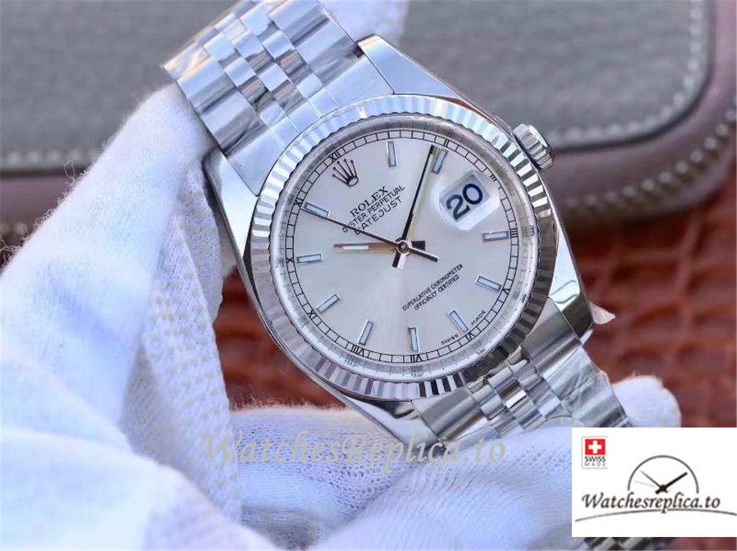 Swiss Rolex Datejust Replica 116234 004 Silver Dial 36MM - WatchesReplica.is