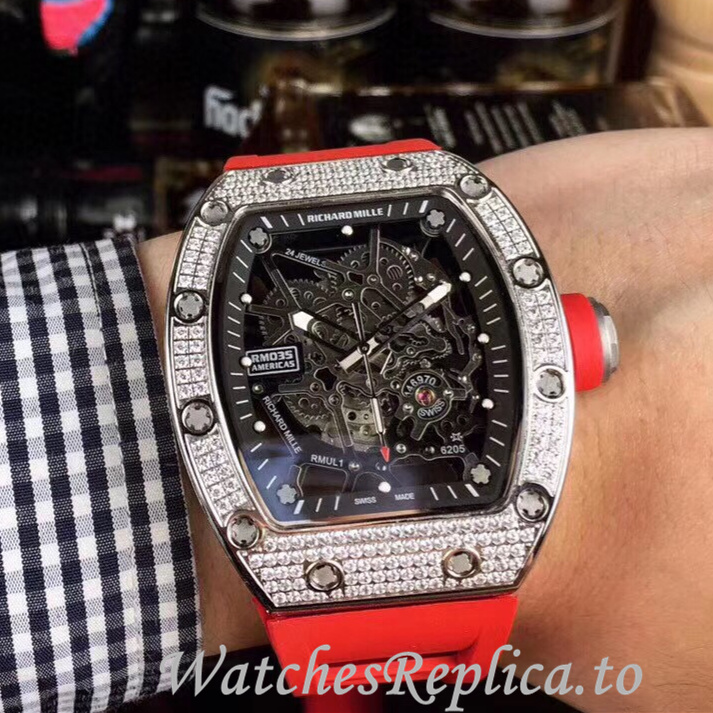 Richard Mille Replica RM035-AMERICA5 Rubber strap 50MM - WatchesReplica.is