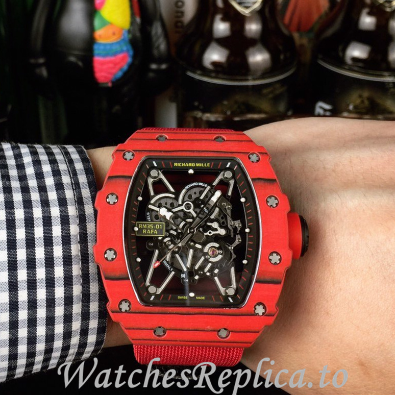 Richard Mille Replica RM35-01 Canvas strap 50MM - WatchesReplica.is