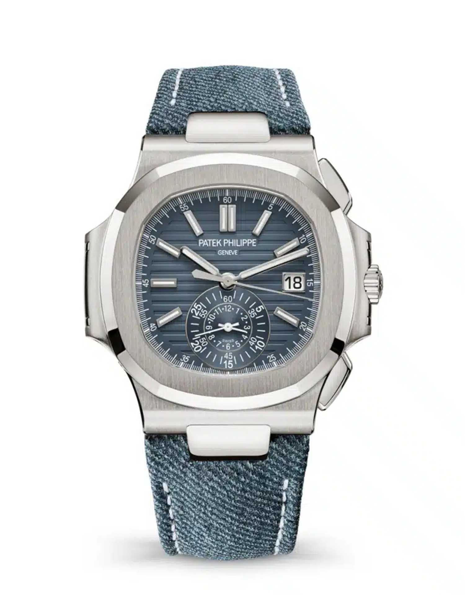 Patek Philippe Nautilus 40mm 5980/60G-001 Blue Dial - WatchesReplica.is