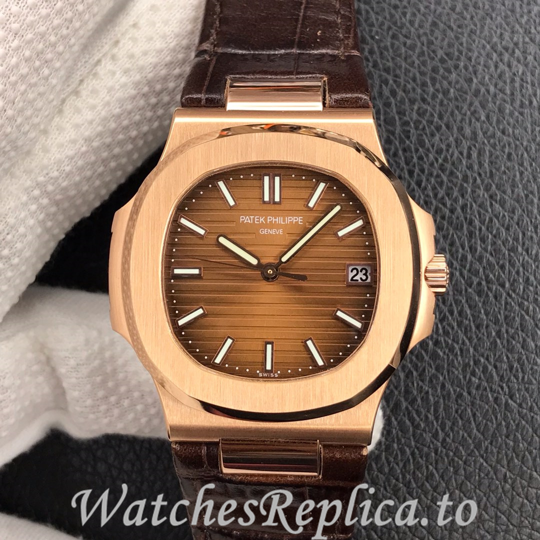 Patek Philippe Replica Nautilus 5711 Leather strap 40MM - WatchesReplica.is